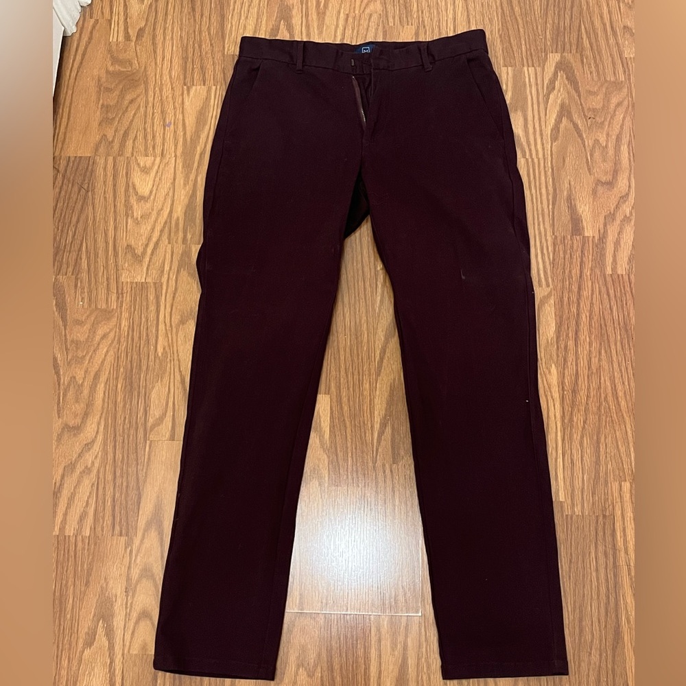Michael Strahan Burgundy Chinos
